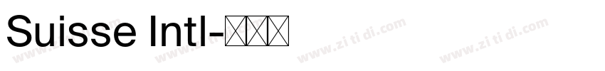 Suisse Intl字体转换
